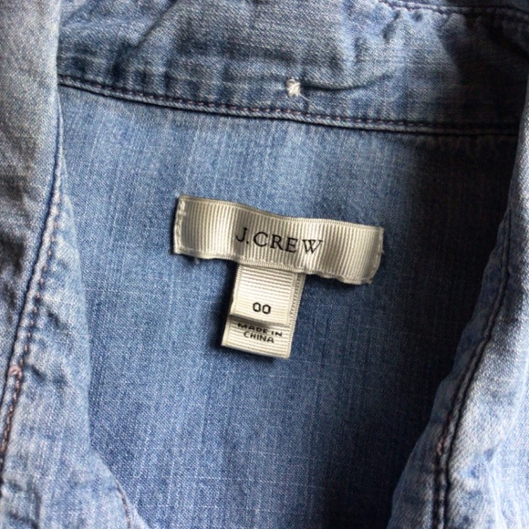 J Crew 100% Cotton Denim Shirt * EUC* XS/S - Picture 2 of 8